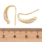 Ørekroge Med Zirkonia – 18K Langtidsholdbar Forgyldt Messing (17x4mm) - Uniq Perler - 123919