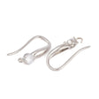 Ørekroge Med Zirkonia – Langtidsholdbar Platinbelagt Messing (19x4mm) - Uniq Perler - 123912