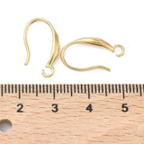 Ørekroge – Vandfast Rustfrit Stål (19mm, 18K forgyldt) - Uniq Perler - 122154