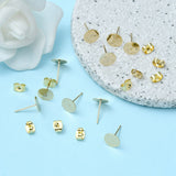 Ørestikkere Med Flad Base – 18K Forgyldt Stål (8x0.3mm) 40 dele - Uniq Perler - 119114