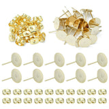 Ørestikkere Med Flad Base – 18K Forgyldt Stål (8x0.3mm) 40 dele - Uniq Perler - 119114