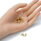 Ørestikkere Med Flad Base – 18K Forgyldt Stål (8x0.3mm) 40 dele - Uniq Perler - 119114