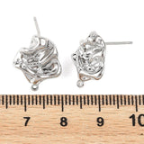 Ørestikkere Med Øje – Langtidsholdbar Platinbelagt Messing (16x13mm) - Uniq Perler - 124334