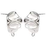 Ørestikkere Med Øje – Langtidsholdbar Platinbelagt Messing (21x14mm) - Uniq Perler - 124306