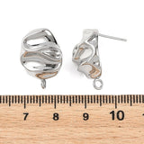 Ørestikkere Med Øje – Langtidsholdbar Platinbelagt Messing (21x14mm) - Uniq Perler - 124306