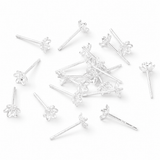 Ørestikkere Til Topboret Perler – Sterling Sølv 925 (4mm) - Uniq Perler - 117820