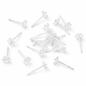 Ørestikkere Til Topboret Perler – Sterling Sølv 925 (4mm) - Uniq Perler - 117820