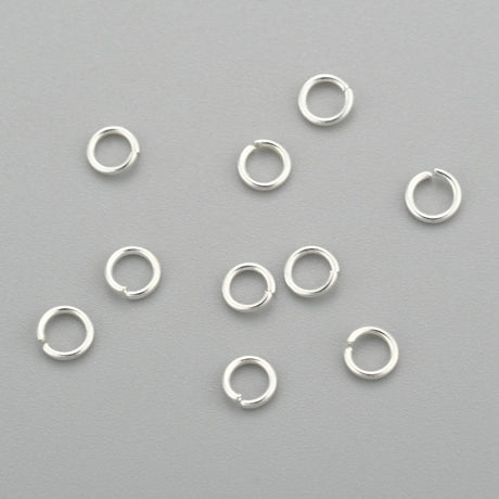 Øsken – Åben, Forsølvet Stål (3,5x0,6mm), 20 stk - Uniq Perler - 13612