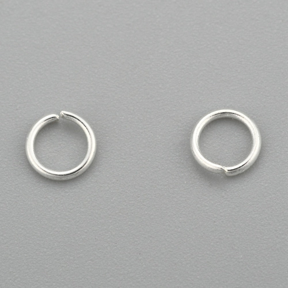 Øsken/O - Ringe – Åben, Forsølvet Stål (4x0,6mm), 20 stk - Uniq Perler - 111518
