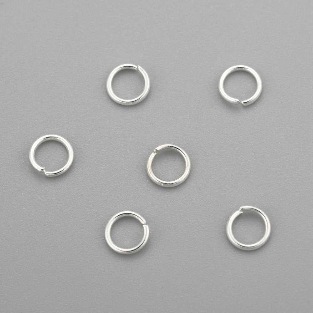 Øsken/O - Ringe – Åben, Forsølvet Stål (4x0,6mm), 20 stk - Uniq Perler - 111518