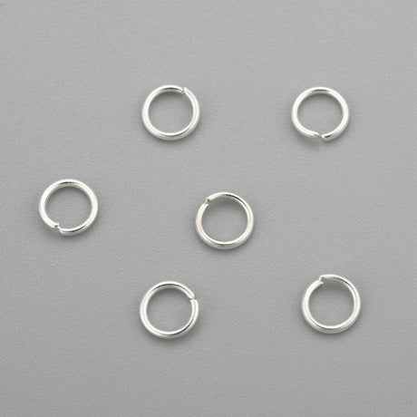 Øsken/O - Ringe – Åben, Forsølvet Stål (4x0,6mm), 20 stk - Uniq Perler - 111518