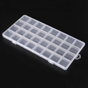 Opbevaringsboks Med 32 Rum – Klar (26x13,3x1,4cm) - Uniq Perler - 123451
