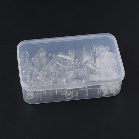 Opbevaringsglas - Med Låg (1,8x1cm) 50 stk. - Uniq Perler - 115054