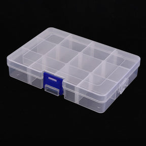 Aufbewahrungsbox mit 12 Fächern – Klar (14,5x10x2,8cm) - Uniq Perler - 9429424