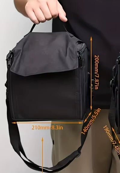 Opbevaringstaske Incl. 5 Bokse – Sort Lærred (20x21x14cm) - Uniq Perler - 