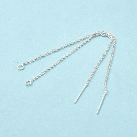 Ørekæder – Forsølvet (100mm) - Uniq Perler - 1111490207