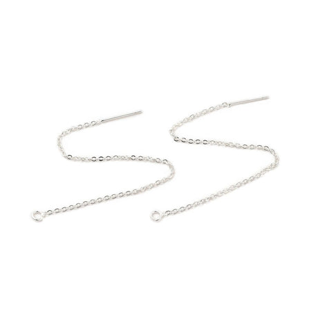 Ørekæder – Forsølvet (100mm) - Uniq Perler - 1111490207