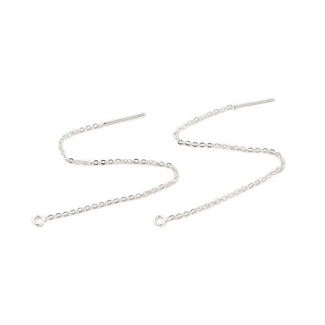 Ørekæder – Forsølvet (100mm) - Uniq Perler - 1111490207
