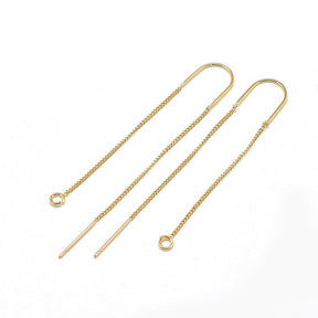 Ørekæder Med Fast Stykke – 18K Forgyldt Messing (103mm) - Uniq Perler - 72844
