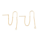 Ørekæder Med Fast Stykke – 18K Langtidsholdbar Forgyldning (74,5mm) - Uniq Perler - 