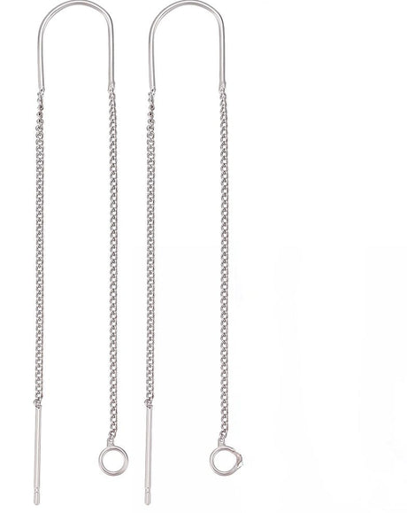 Ørekæder Med Fast Stykke – Platinium (118mm) - Uniq Perler - 0001489552