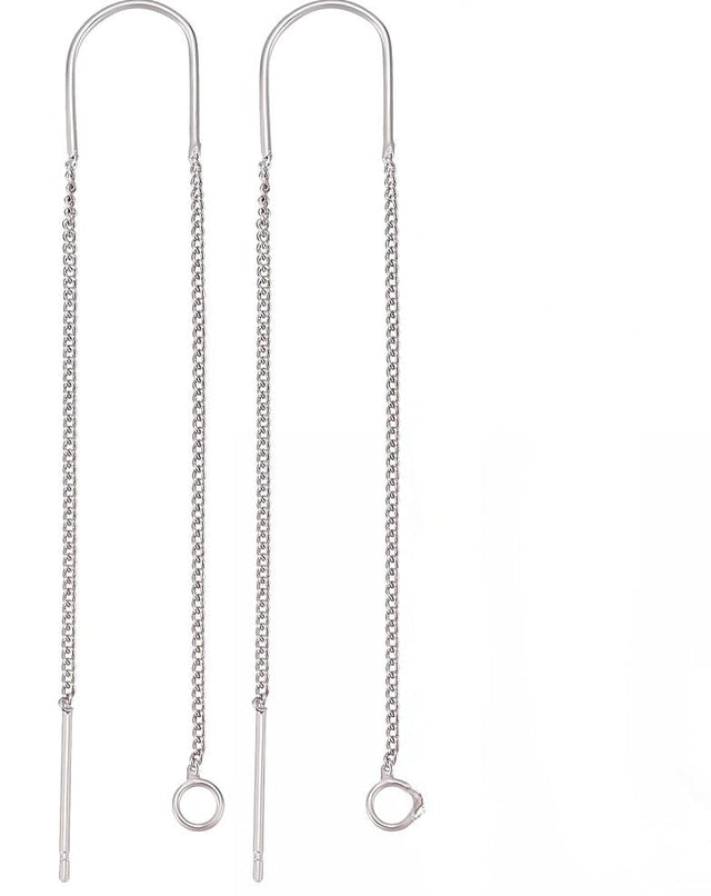 Ørekæder Med Fast Stykke – Platinium (118mm) - Uniq Perler - 0001489552