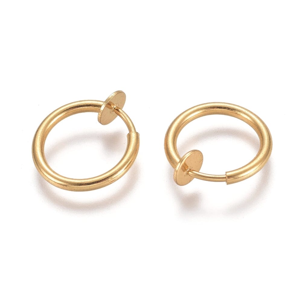 Øreklips Creoler – Forgyldt Stål (14mm) - Uniq Perler - 111813