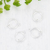 Øreklips Creoler – Forsølvet (15x11mm) - Uniq Perler - 116211