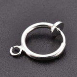 Øreklips Creoler – Forsølvet (15x11mm) - Uniq Perler - 116211