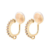 Øreklips Creoler Med Zirkonia – 18K Langtidsholdbar Forgyldt (20 - 21x13mm) - Uniq Perler - 115266