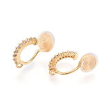 Øreklips Creoler Med Zirkonia – 18K Langtidsholdbar Forgyldt (20 - 21x13mm) - Uniq Perler - 115266