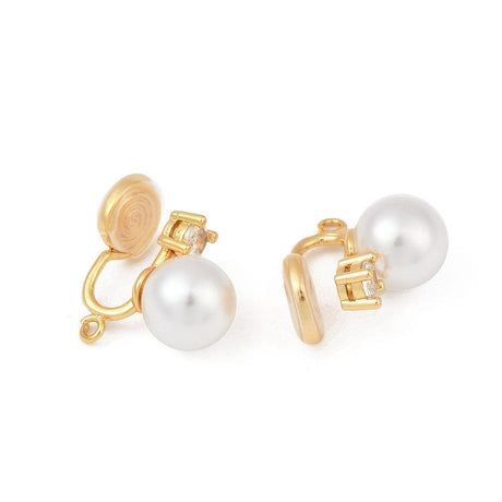 Øreklips Med Øje - 18K Langtidsholdbar Forgyldt (19x10mm) - Uniq Perler - 115482