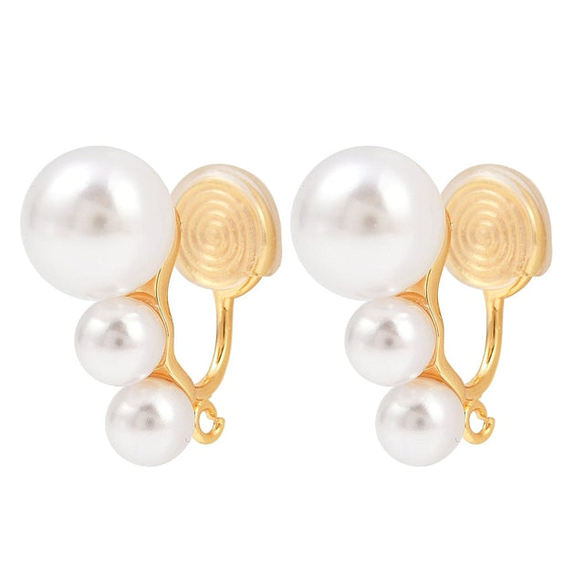 Øreklips Med Øje - 18K Langtidsholdbar Forgyldt (22x10mm) - Uniq Perler - 115483