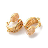 Øreklips Med Øje Og Zirkonia – 18K Langtidsholdbar Forgyldt (18,5x9x10,5mm) - Uniq Perler - 115267