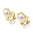 Øreklips Med Perle – Forgyldt (13,5x10mm) - Uniq Perler - 112492