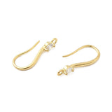 Ørekrog med oval Zirkonia sten - 18K forgyldning (18,5mm) - Uniq Perler - 117330