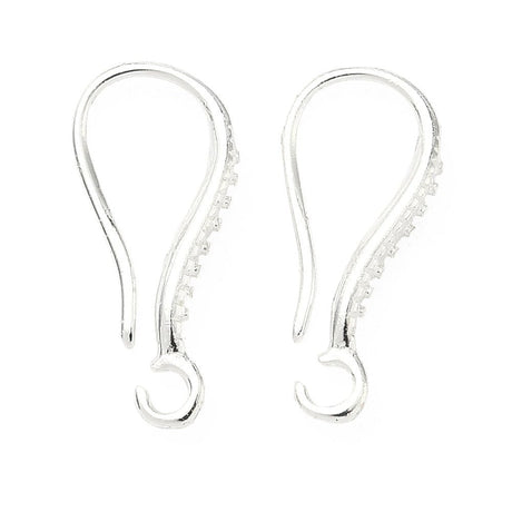 Ørekrog med Zirkonia – Langtidsholdbar Sølvbelagt Messing (17mm) - Uniq Perler - 117331