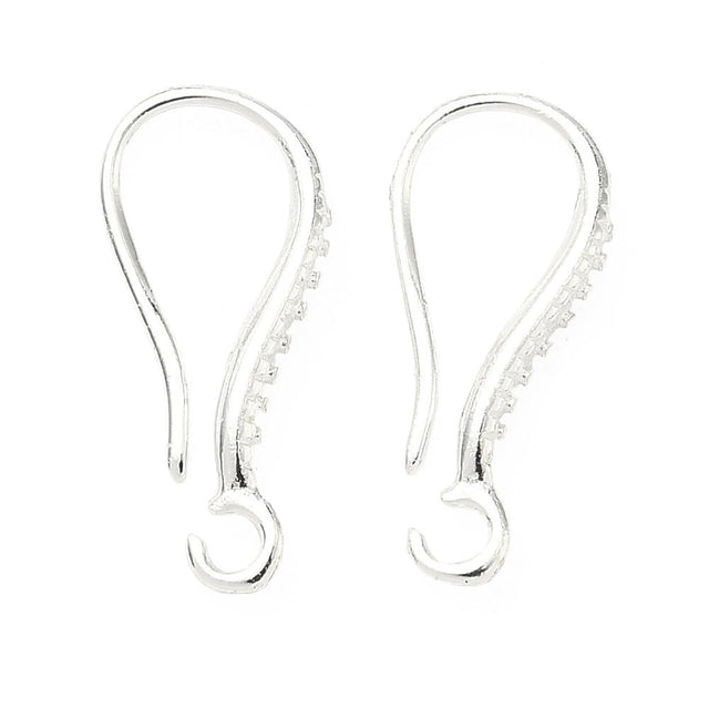 Ørekrog med Zirkonia – Langtidsholdbar Sølvbelagt Messing (17mm) - Uniq Perler - 117331