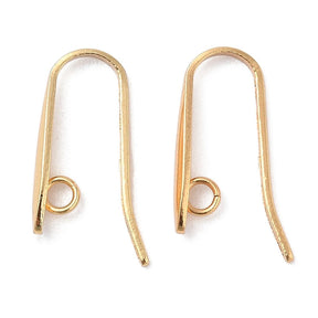 Ørekroge – 18K Forgyldt Stål (19.5mm, 5 par) - Uniq Perler - 117801