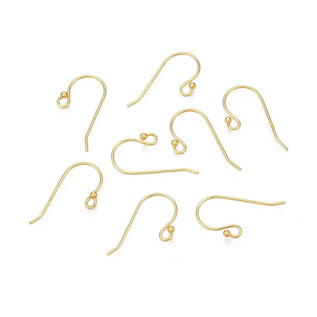 Ørekroge i 925 Forgyldt Sterling Sølv –(19 - 20mm) - Uniq Perler - 116035