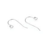 Ørekroge i 925 Sterling Sølv – Rhodiumbelagt (19 - 20mm) - Uniq Perler - 116034