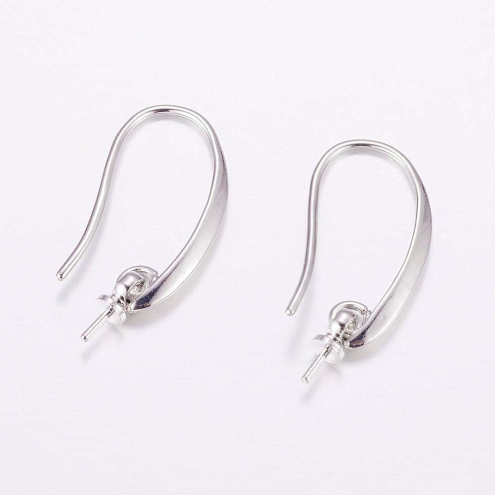 Ørekroge Med Bail Til Topboret/Anboret Perle – Langtidsholdbar platinbelagt - Uniq Perler - 