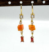 Ørekroge med Klare Zirkonia Sten, 18K Forgyldt, (19x4,5 mm) - Uniq Perler - 115003