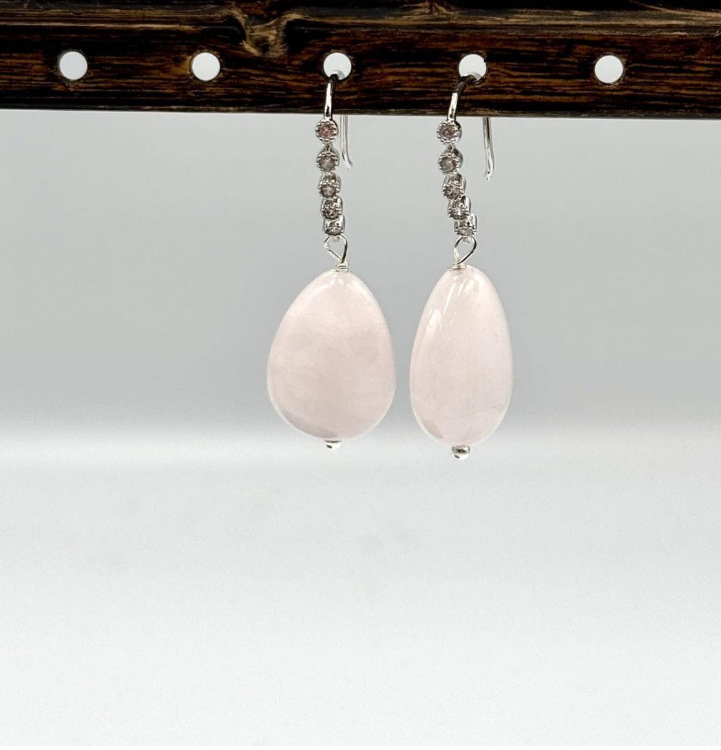 Ørekroge Med Klare Zirkonia Sten, Langtidsholdbar Platin Belagt (15x16x2mm) - Uniq Perler - 4466421