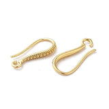 Ørekroge Med Let Mønster, 18K Forgyldt, (16,5x7,5mm) - Uniq Perler - 924609