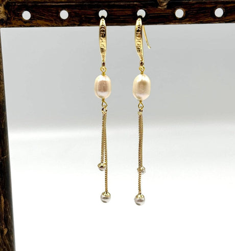 Ørekroge Med Let Mønster – Langtidsholdbar Forgyldt (15x2,5mm) - Uniq Perler - 0000013426