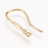 Ørekroge Med Lille Kubisk Zirkonia Sten - 18K Forgyldt, (19x2,5x9,5mm) - Uniq Perler - 593847