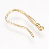 Ørekroge Med Lille Kubisk Zirkonia Sten - 18K Forgyldt, (19x2,5x9,5mm) - Uniq Perler - 593847