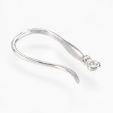 Ørekroge Med Lille Kubisk Zirkonia Sten - Uniq Perler - 0000014825