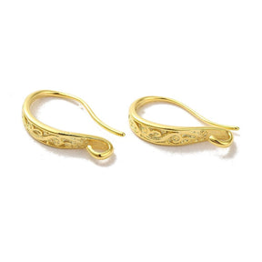 Ear Hooks With Mønster, 24K Gold-plated, (18.5mm) - Uniq Perler - 112803